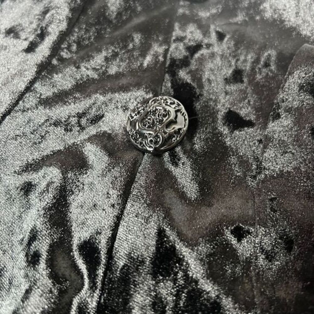 FRANK LYMAN Crushed Velvet Jacket Cascading Decorative Buttons‎ Size 12 - Picture 5 of 8